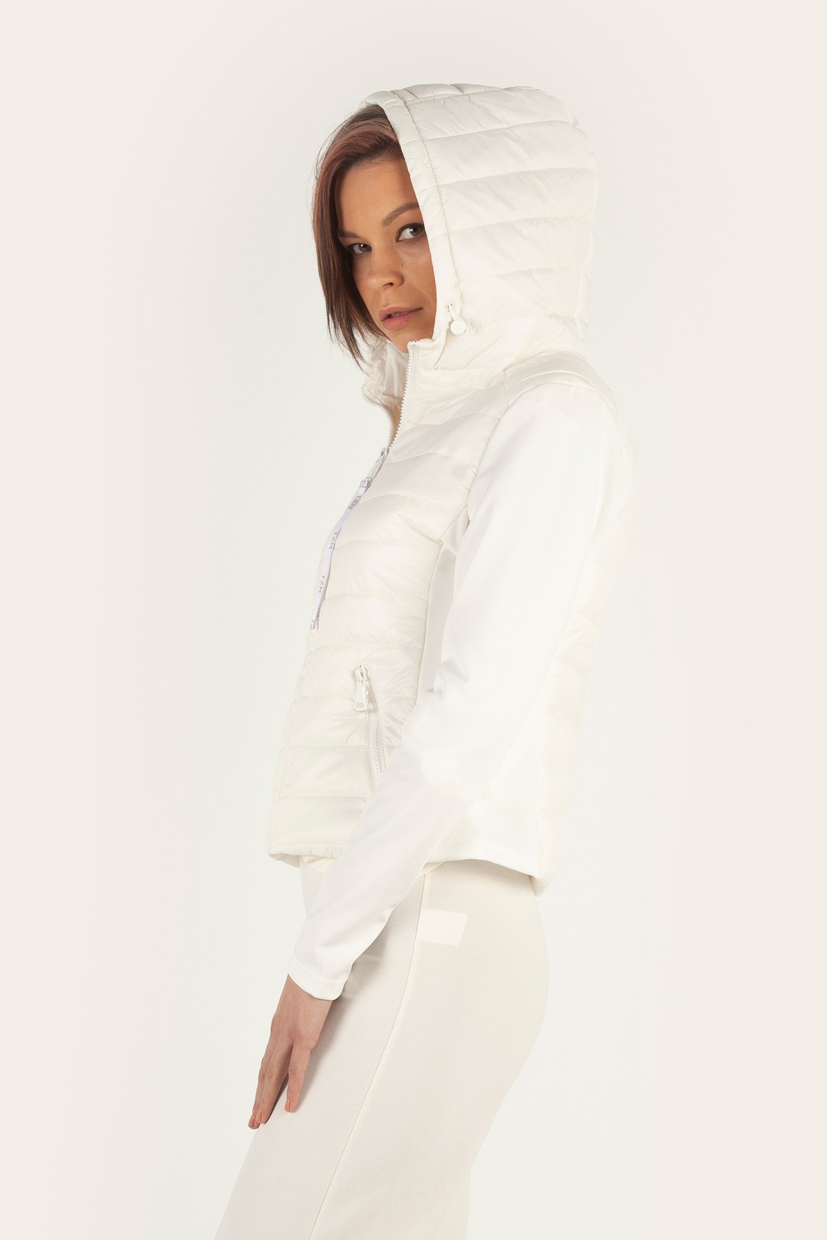 Chaqueta acolchada efecto neopreno