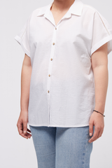 Camisa lisa blanca algodón